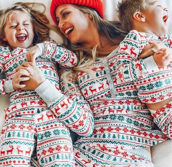 Family Matching Christmas Pyjamas Holiday Pajamas Kid Adult | Etsy | Etsy (US)
