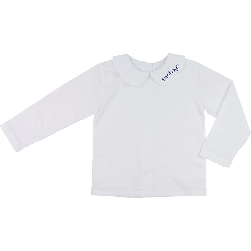 Boy's White Peter Pan Shirt | Cecil and Lou
