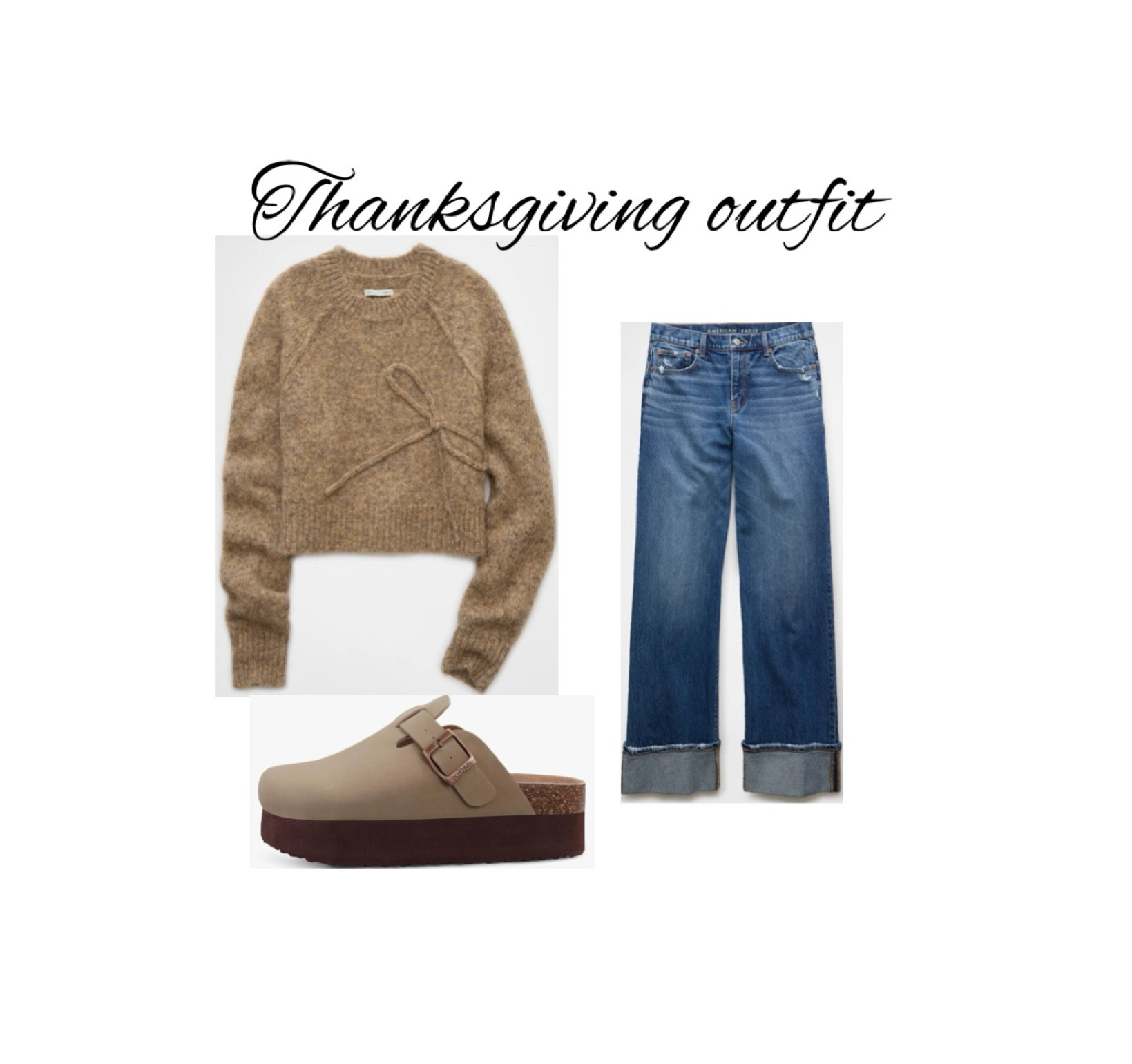 Thanksgiving outfit, winter outfit, cuffed jeans, jeans , bow sweater, gift guide, platform clogs 

#LTKFindsUnder100 #LTKShoeCrush #LTKOver40