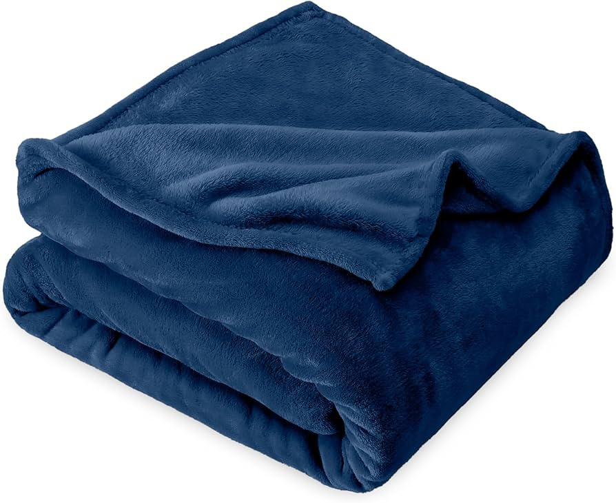 Bare Home Fleece Blanket - King Blanket - Dark Blue - Lightweight Blanket for Bed, Sofa, Couch, C... | Amazon (US)