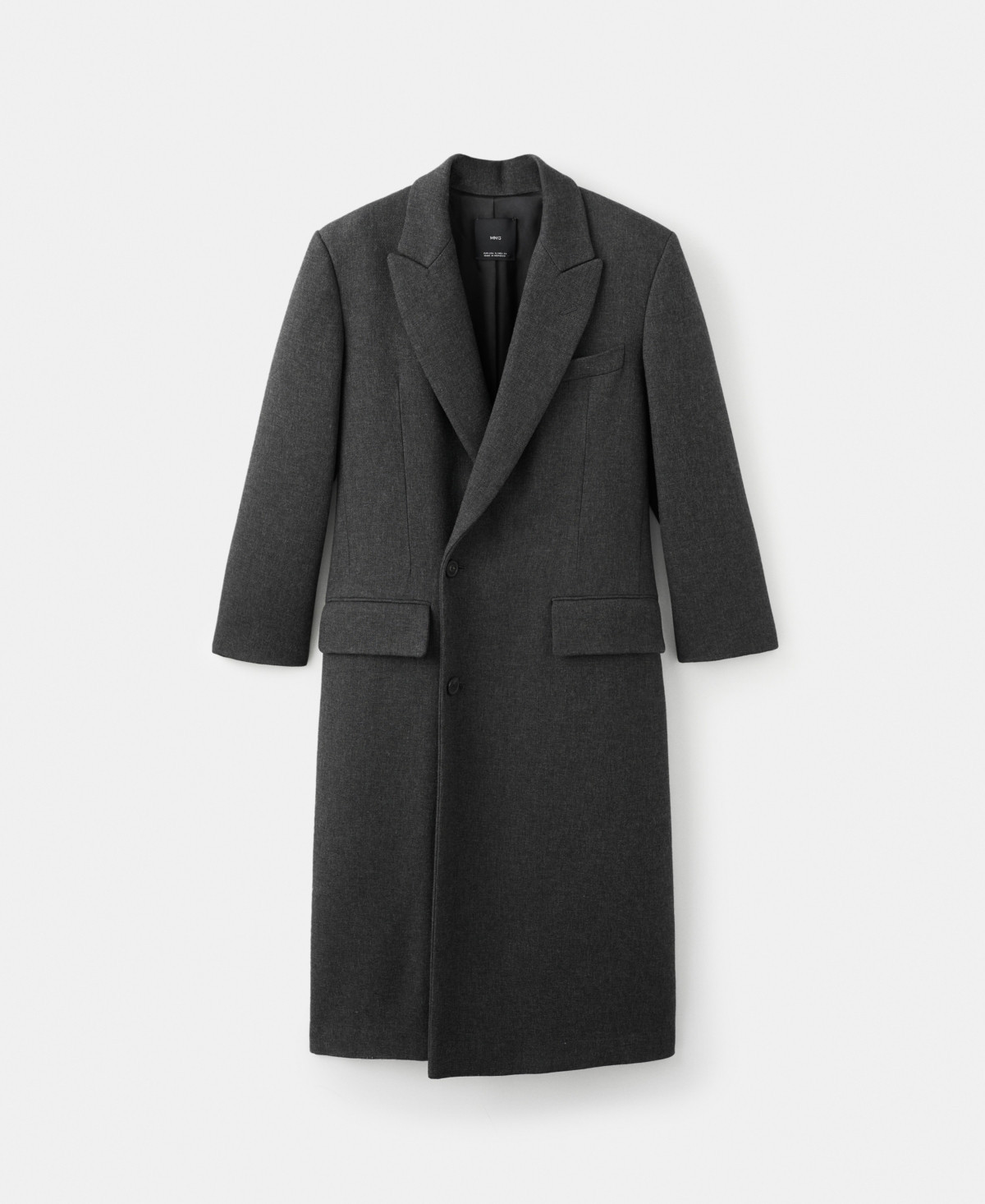 Mango Women's Long Double-Breasted Coat - Gray | Macy's