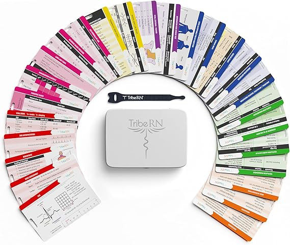 BadgeGuru Nursing Badge Reference Cards - 26 Double-Sided Nurse Flash Cards (52 Cheat Sheets) - N... | Amazon (US)