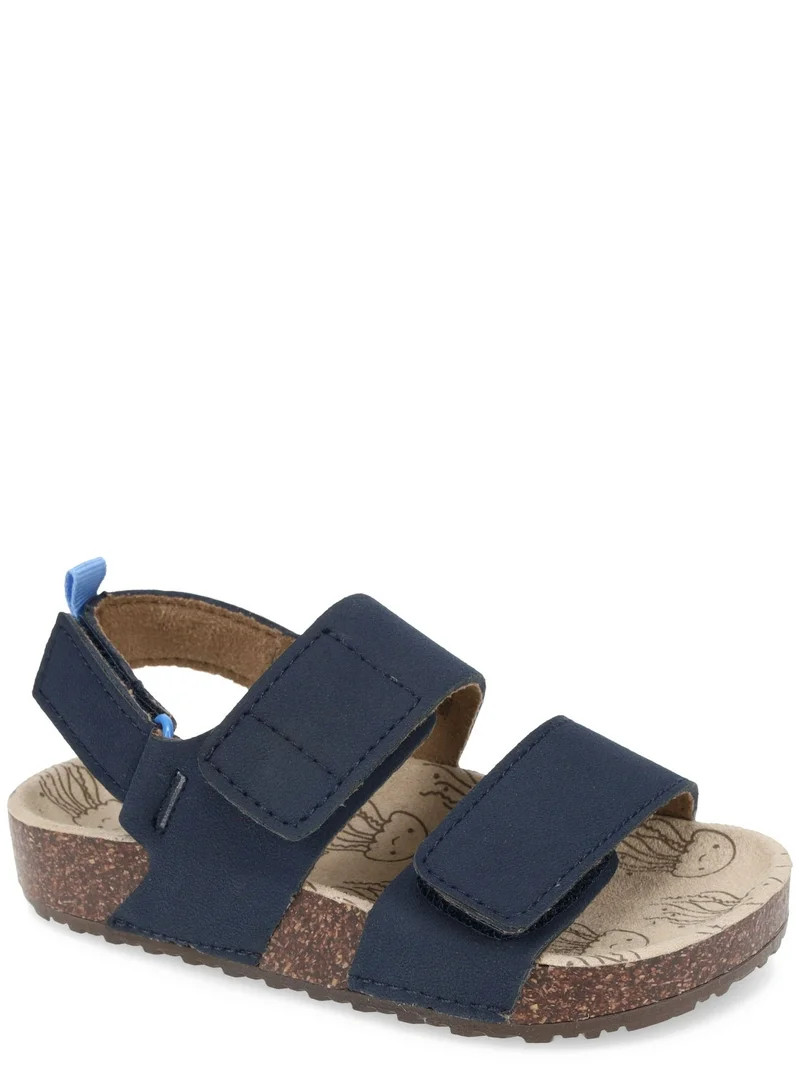 Wonder Nation Toddler Boys Two Strap Footbed Sandals | Walmart (US)