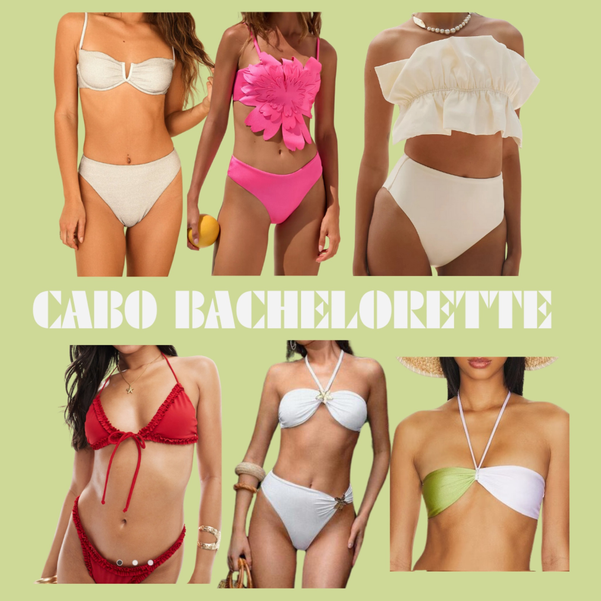 Bachelorette swimsuits 👙🤍👰🏽‍♀️  

#LTKwedding #LTKswim