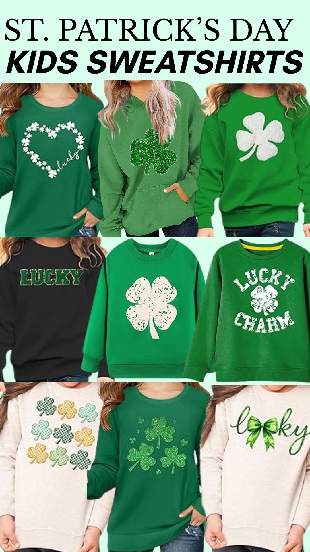 St. Patrick’s Day kids sweatshirts! So cute and all under $30 

#LTKKids