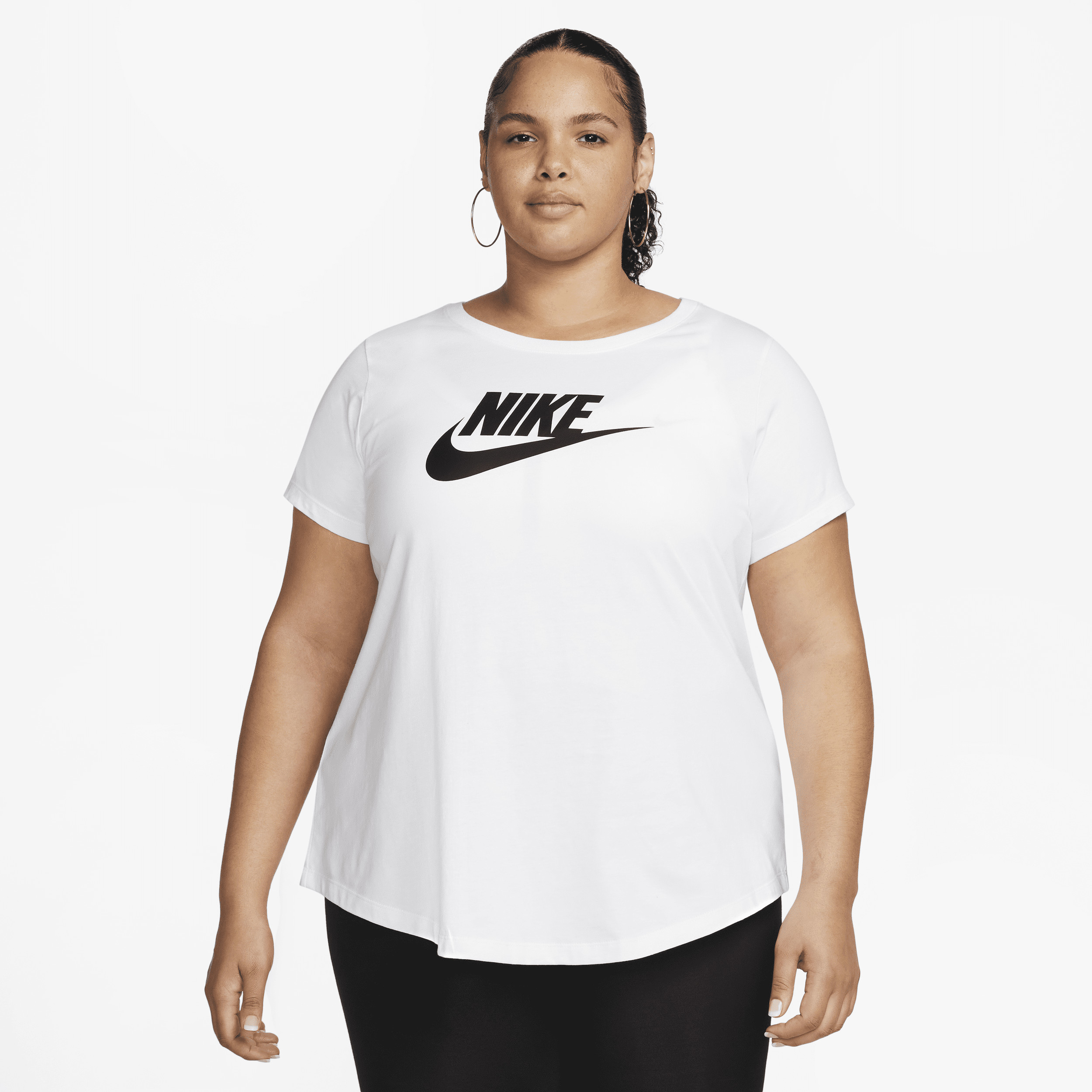 Women's Nike Sportswear Essentials Logo T-Shirt (Plus Size) in White, Size: 4X | FD0645-100 | Nike (US)