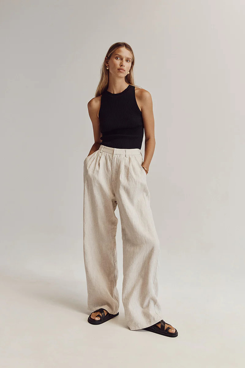 NORAH NATURAL LINEN PANT | DISSH