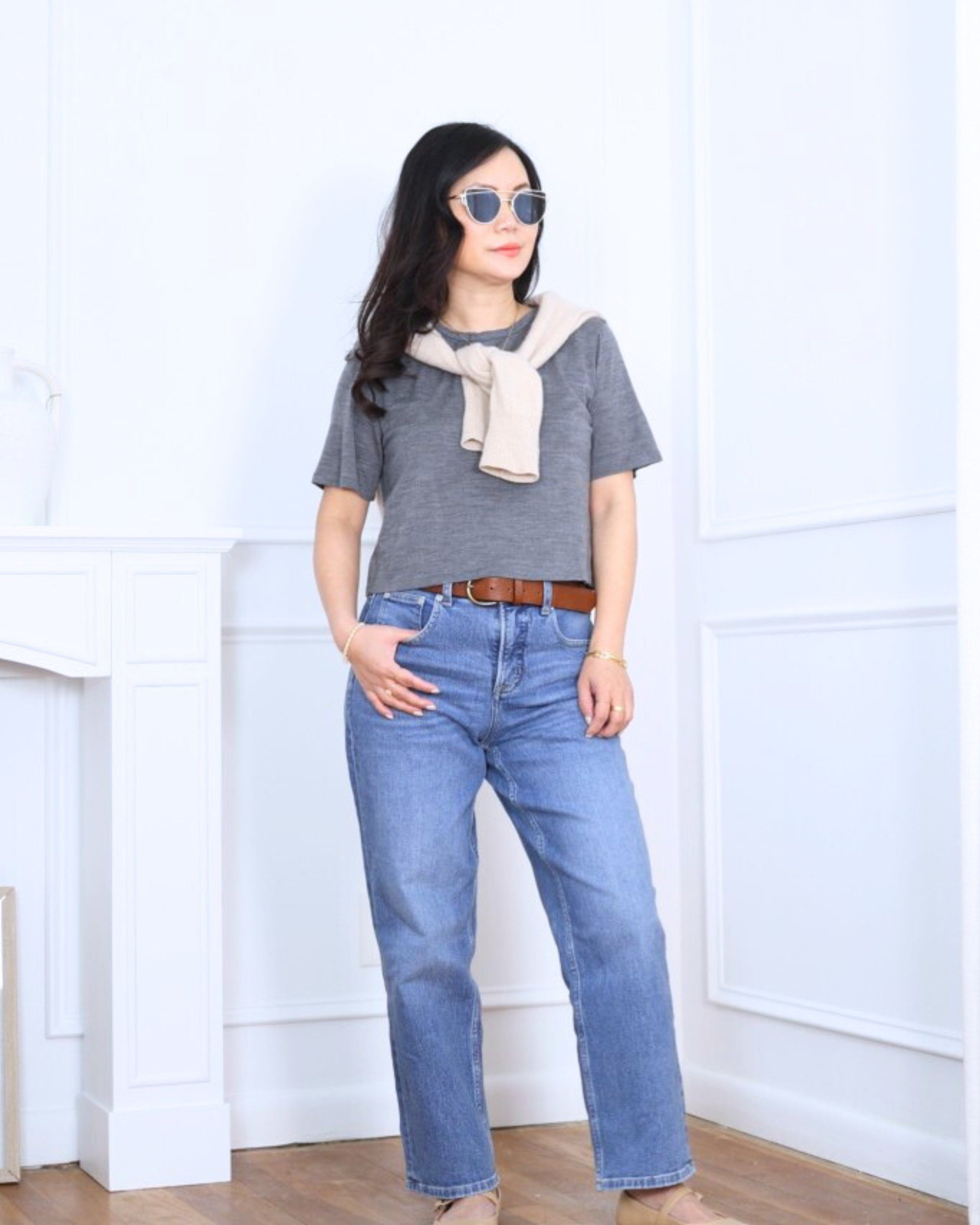 Boxy tee from Unbound Merino paired with Levi’s straight jeans and Mary Jane flats — relaxed, classic, and effortlessly put together for everyday wear. I’m 5’2, wearing size XS.

#LTKOver40 #LTKootd #LTKPetite