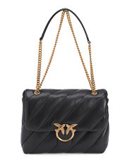 Leather Classic Love Birds Quilted Shoulder Bag With Strap | Handbags | Marshalls | Marshalls