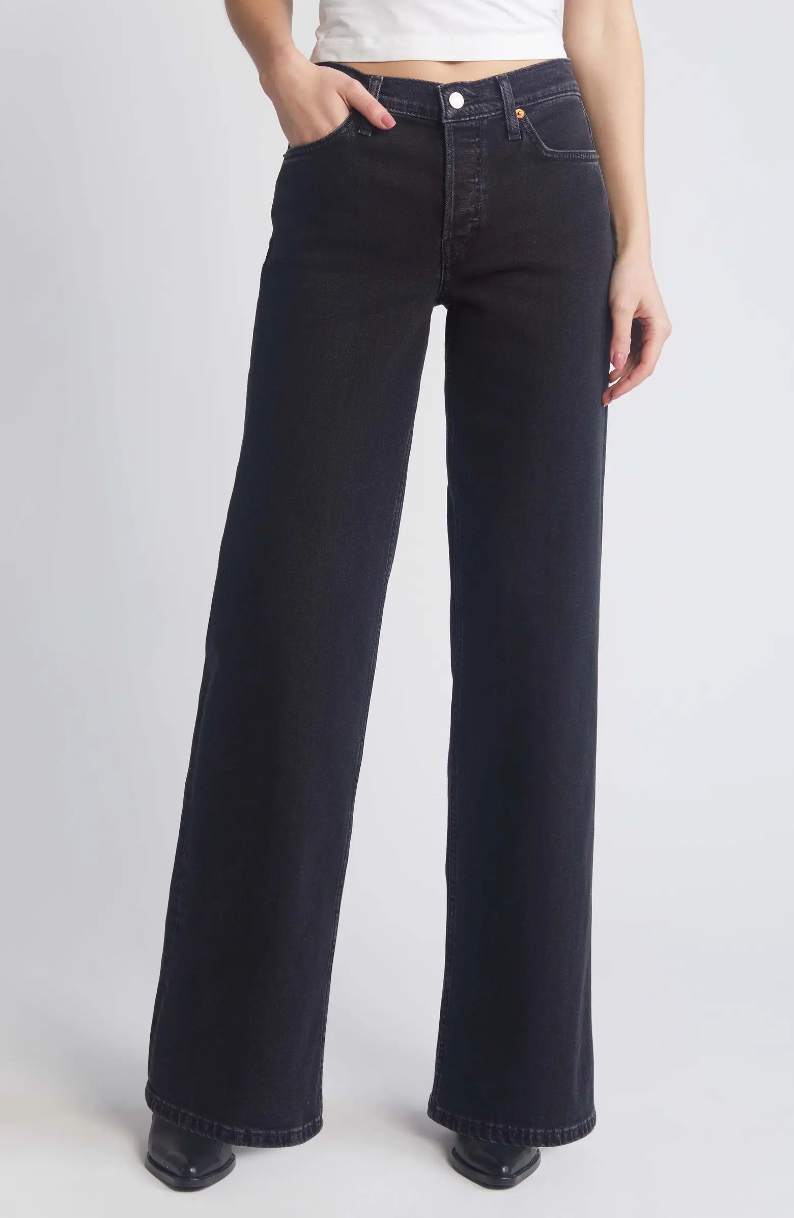 Re/Done Mid Rise Wide Leg Jeans | Nordstrom | Nordstrom