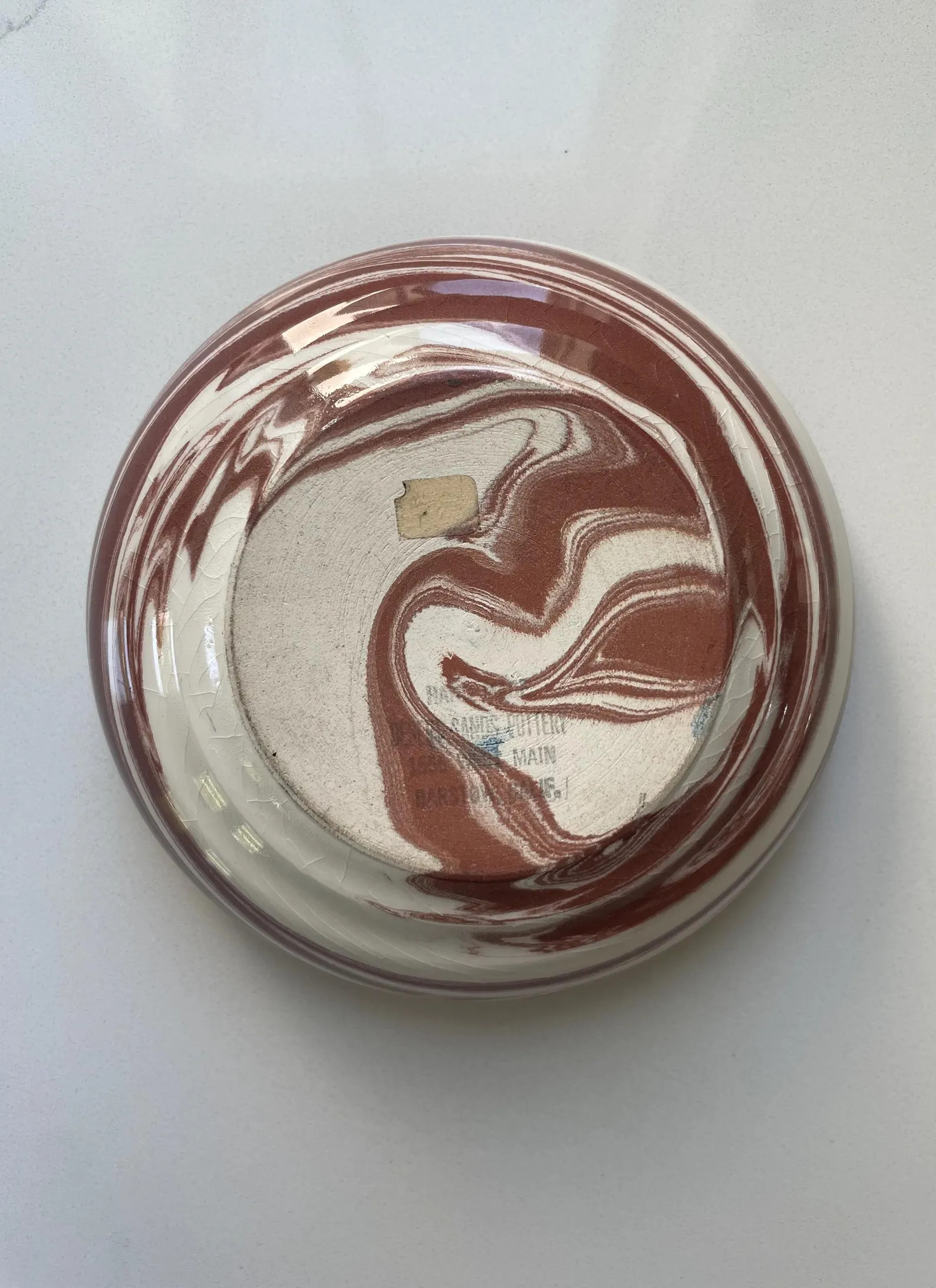 Vintage Brown and Cream Marbled Bowl Desert Sands Pottery Fall Decor - Etsy | Etsy (DACH)