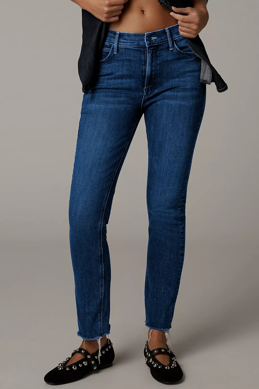 MOTHER The Dazzler Mid-Rise Ankle Straight-Leg Jeans | Anthropologie (US)