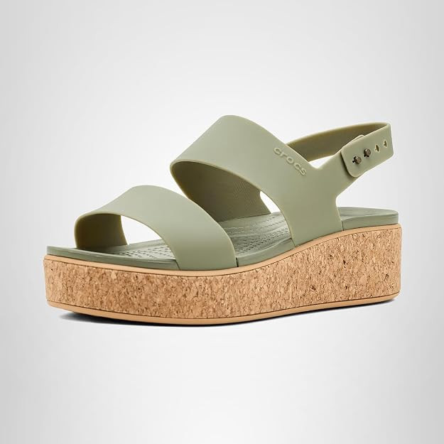 Crocs Women's Brooklyn Cork Low Wedge | Amazon (US)