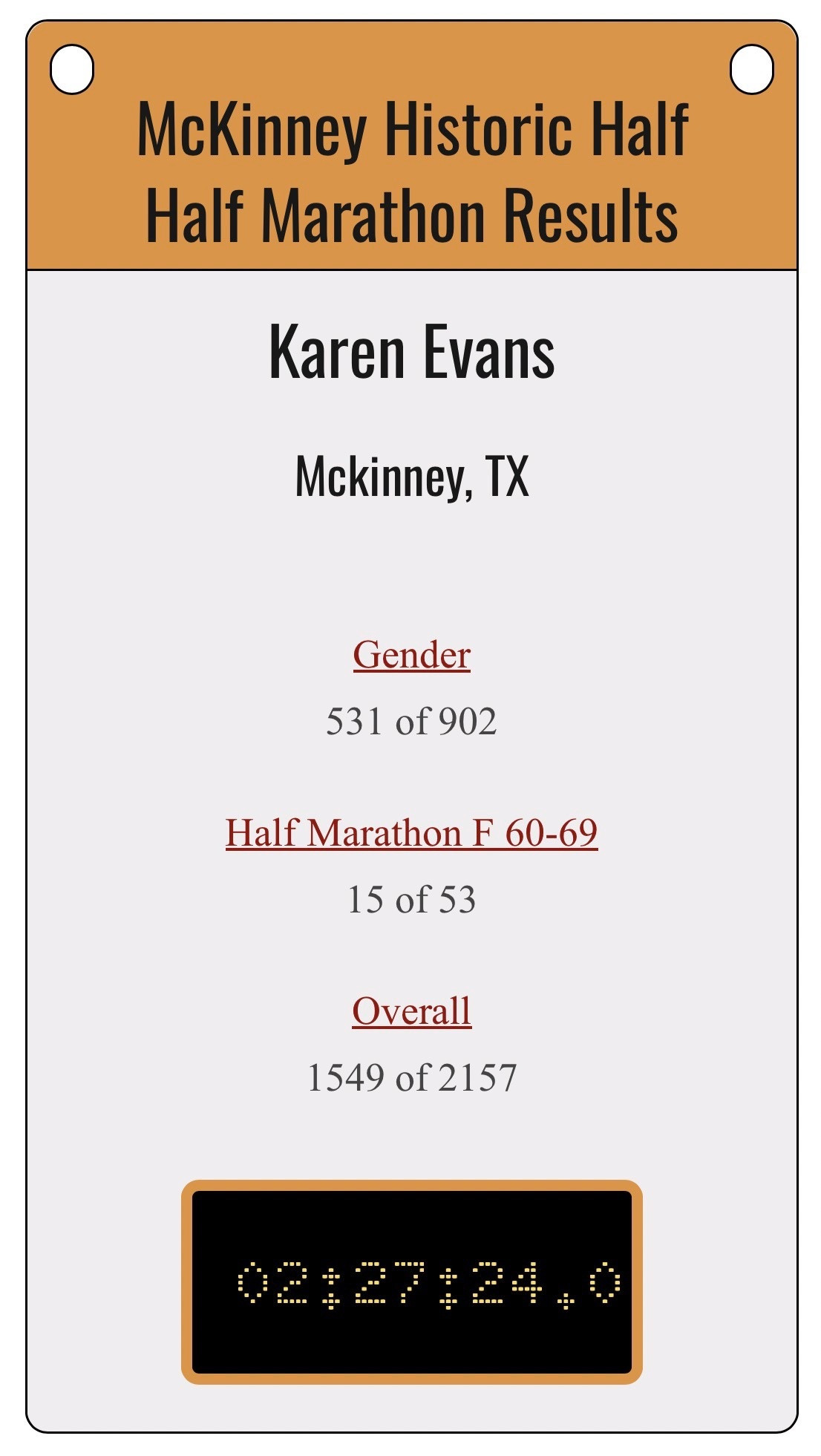 Just finished my 72nd half marathon… and this one had hills…many….apparently McKinney wanted to make sure we earned it. 🥴

For a first half, McKinney really did a great job…everything ran smoothly. Hopefully this is just the beginning of many more (maybe with fewer hills… just saying).

My time wasn’t my best, but hey… I finished and at this point, that counts for a lot.

#LTKActive #LTKdayinmylife