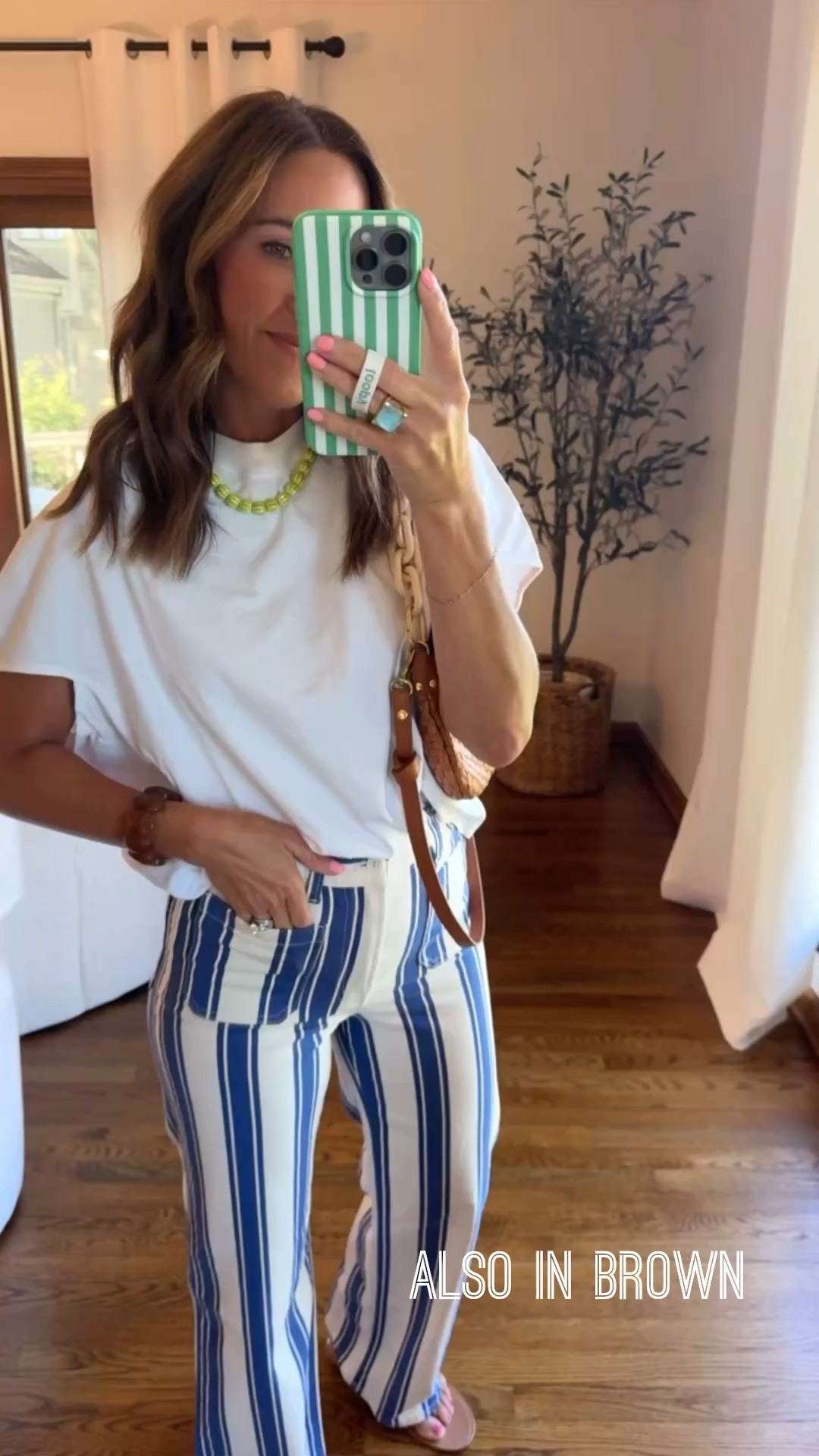 Bold stripes = FUN!
True size 25 regular here. 
Necklace - use code: twopeasinablog20
XS tee
Kentucky game day

#LTKootd #LTKmomlife #LTKSeasonal