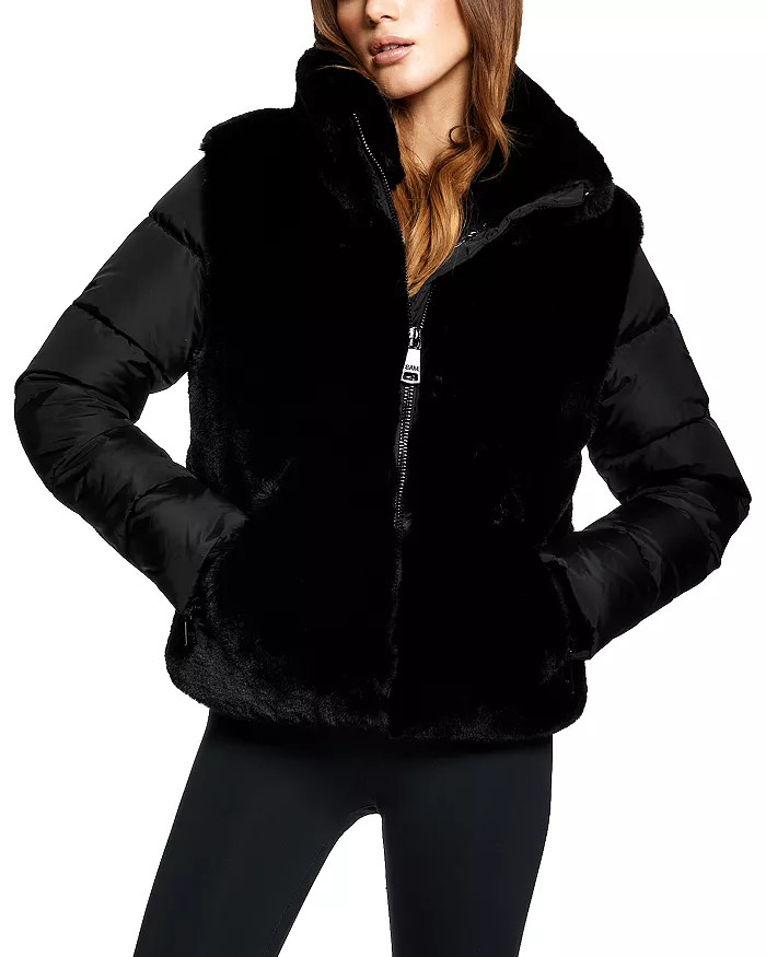 Valentina Mixed Media Zip Jacket | Bloomingdale's (US)