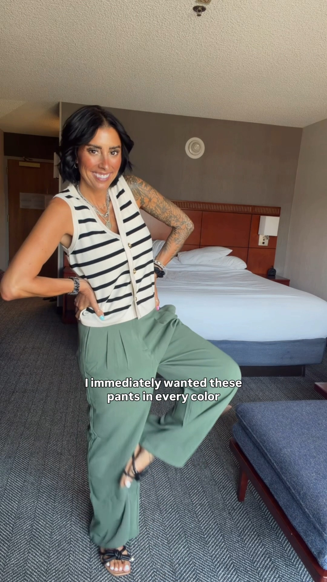 These pants had me at the elastic waistband in the back. 🙌 They look polished, they’re comfortable enough to wear all day, and they’re easy to dress up with heels or dress down with sandals (because let’s be honest… that’s what I actually changed into 😅).

Add a pair of white sneakers and you’ve got three completely different looks from one outfit. That’s exactly the kind of piece I love adding to my closet. 🤍

#LTKgrwm #LTKootd #LTKTravel