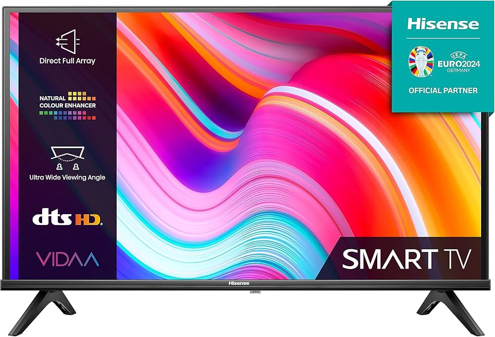 Hisense 40 Inch FHD VIDAA Smart TV 40A4KTUK - Natural Enhancer, HDMI, Share to TV, and Youtube, F... | Amazon (UK)