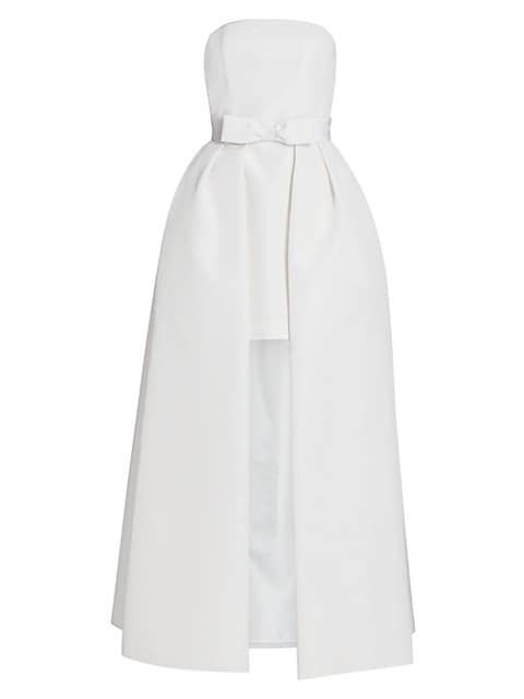 Alexia María Silk Faille Strapless Minidress with Convertible Skirt | Saks Fifth Avenue