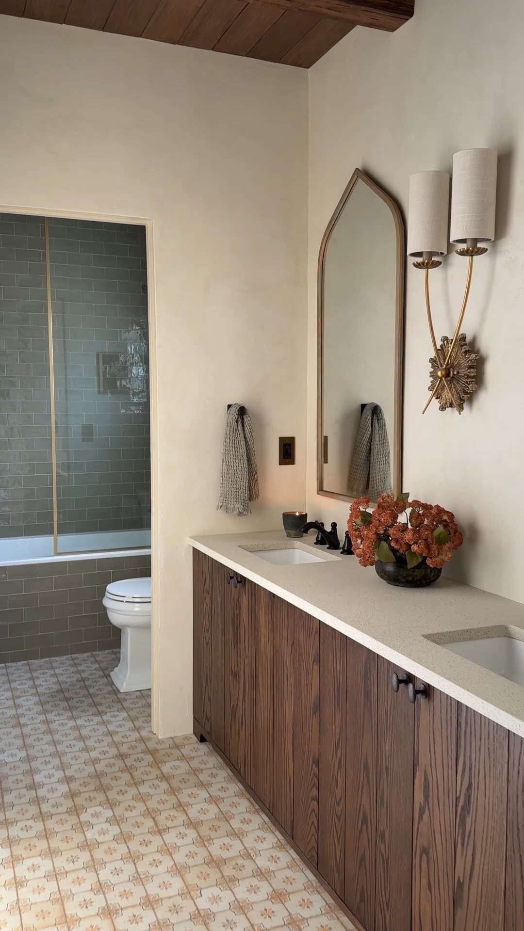 The Jack & Jill bathroom in the Spanish Sanctuaryy

#LTKHome