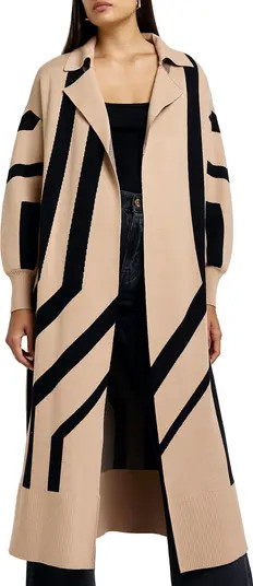 River Island Stripe Sweater Coat | Nordstrom | Nordstrom