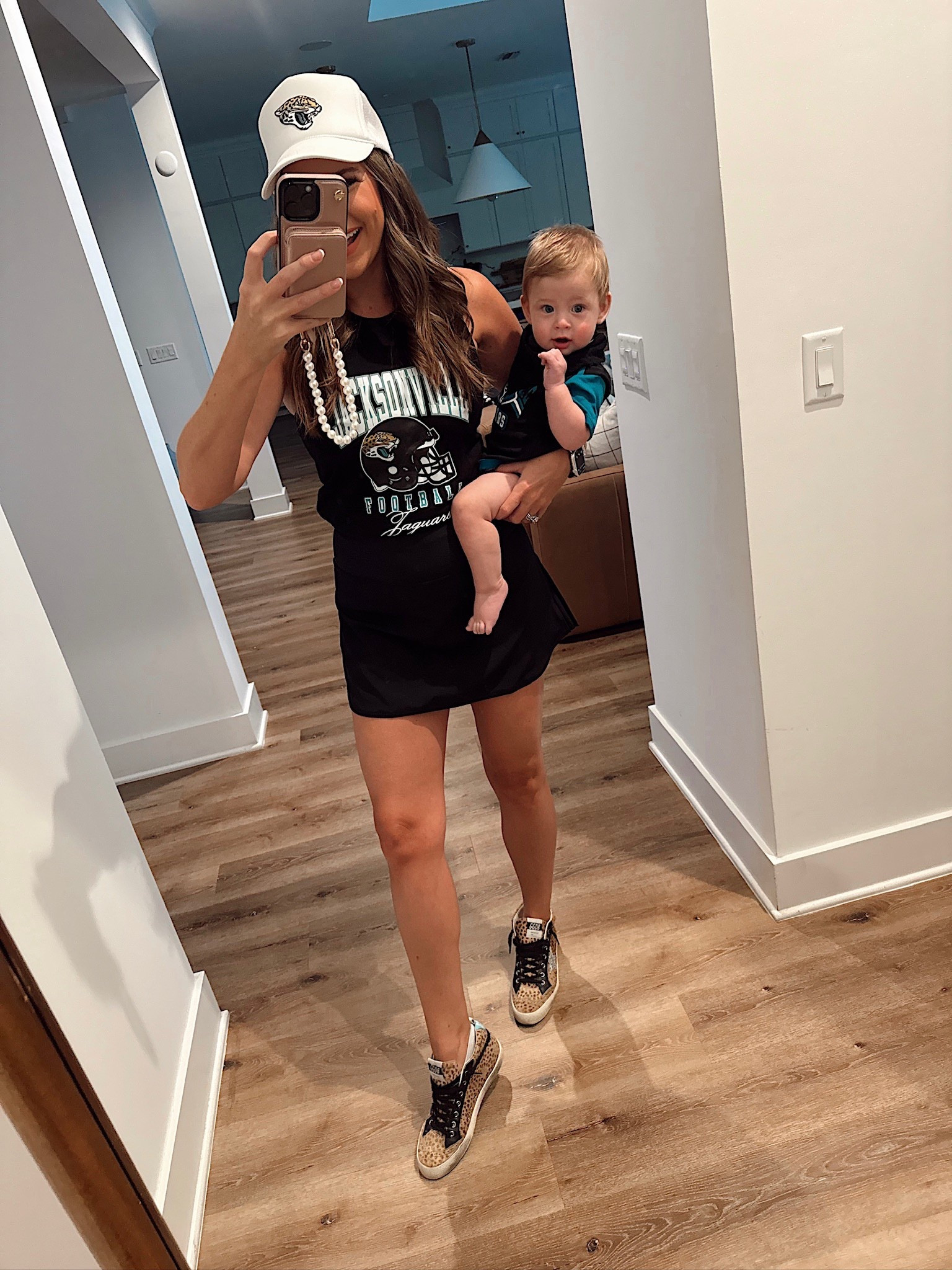 Mommy & me Jacksonville Jaguars game day look! 

Game day, NFL, Jags