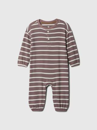 Baby Henley Waffle-Knit One-Piece | Gap Factory