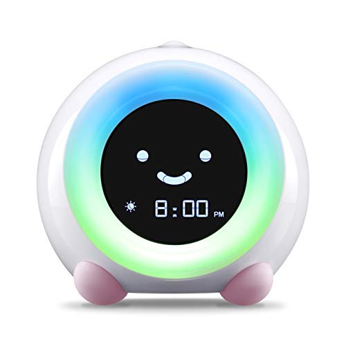 LittleHippo Mella: Kids Alarm Clock, Ready to Rise Children's Sleep Trainer, Night Light, Sound Machine and OK to Wake for Toddlers and Kids - Blush Pink (Updated 2025) | Amazon (US)