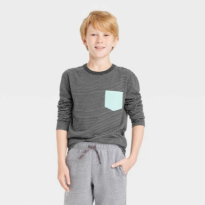 Boys' Striped Long Sleeve Colorblock T-Shirt - Cat & Jack™ | Target