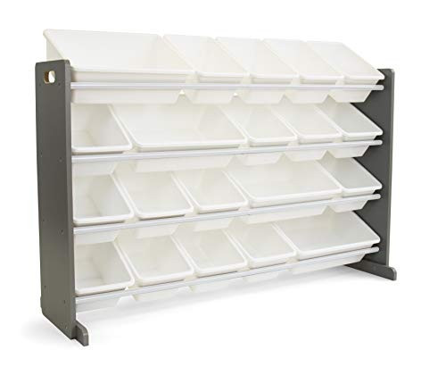 Humble Crew Extra-Large Kid's Toy Organizer, 20 Storage Bins, Universal, Grey/White | Amazon (US)