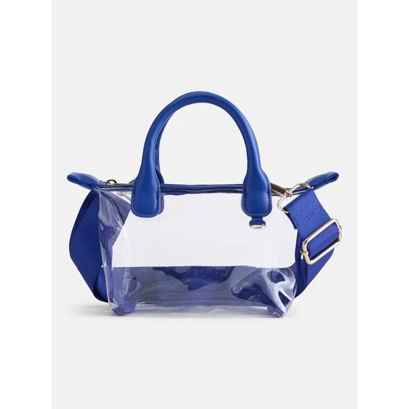 No Boundaries Women's Game Day Clear Mini Tote Bag, Cobalt | Walmart (US)