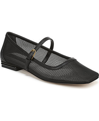 Franco Sarto Women's Tinsley Square Toe Mary Jane Flats - Dark Leopard Print Mesh | Macy's
