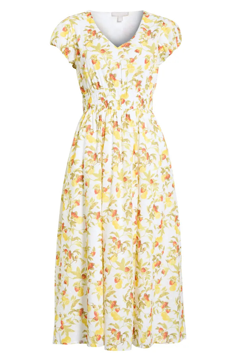 Chelsea28 Puff Sleeve Midi Dress | Nordstrom | Nordstrom