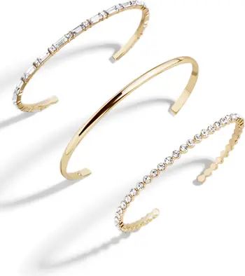Assorted Set of 3 Crystal Cuff Bracelets | Nordstrom
