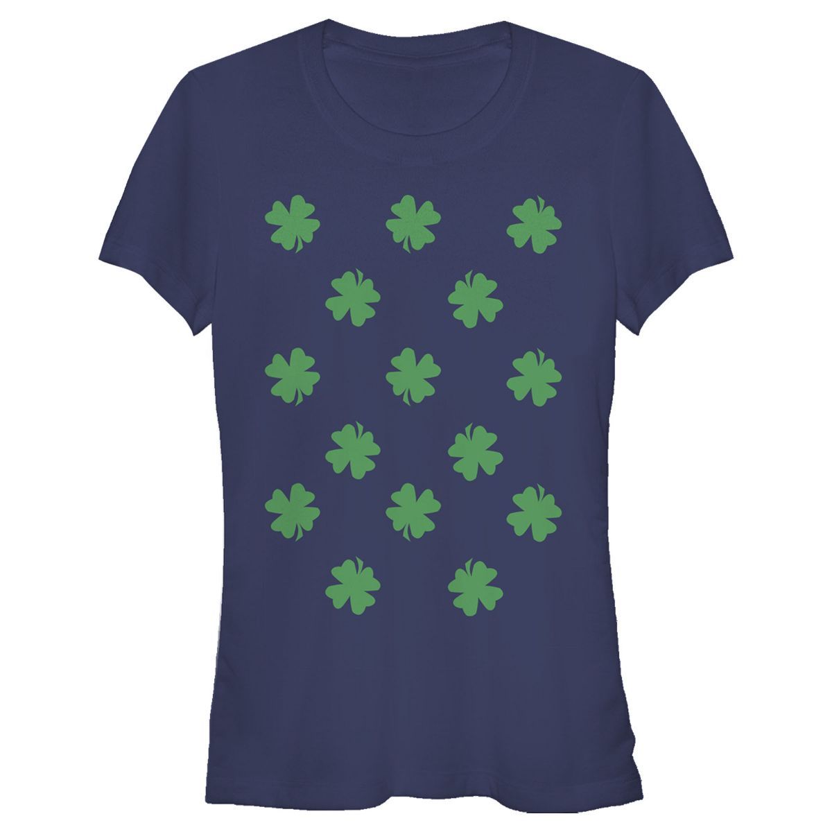 Juniors Womens Lost Gods St. Patrick's Day Four-Leaf Clover Print T-Shirt | Target