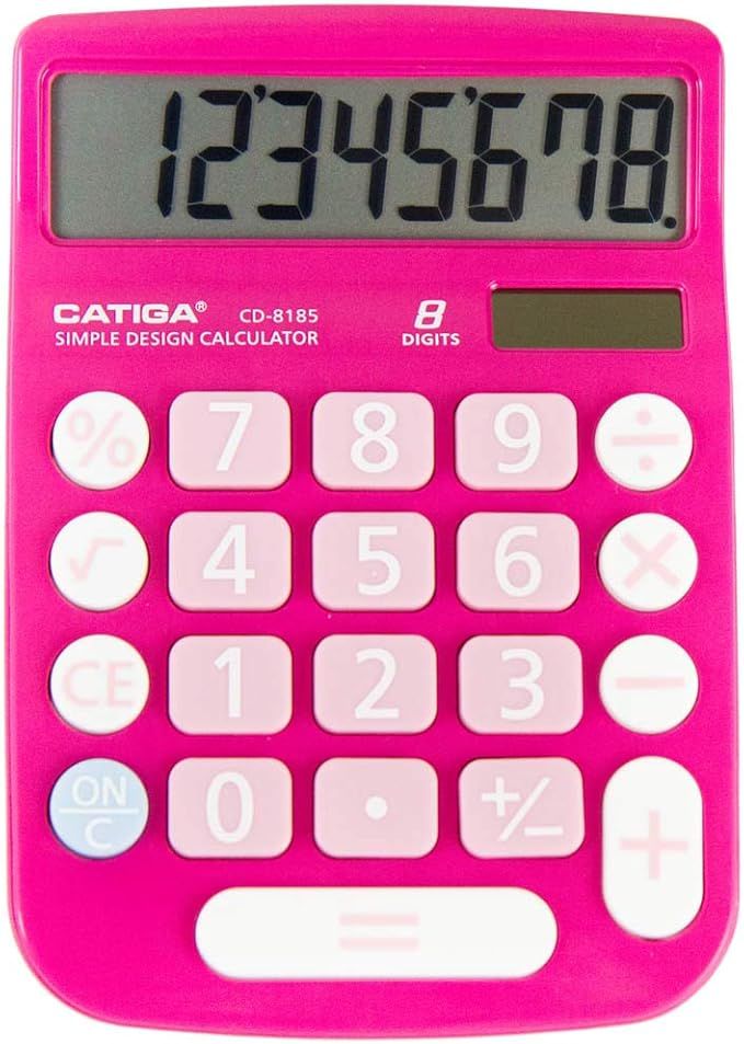 CATIGA CD-8185 Office and Home Style Calculator - 8-Digit LCD Display - Suitable for Desk and On ... | Amazon (US)