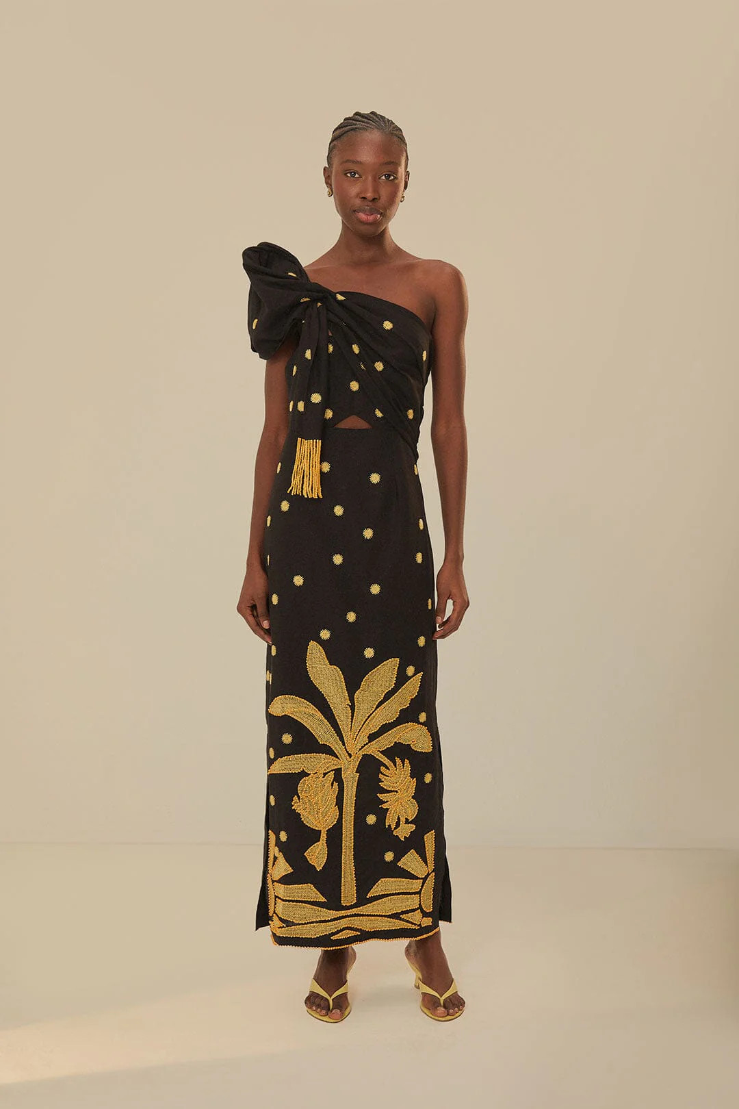 Banana Tree Tie Euroflax™ Premium Linen Dress | FarmRio (US)