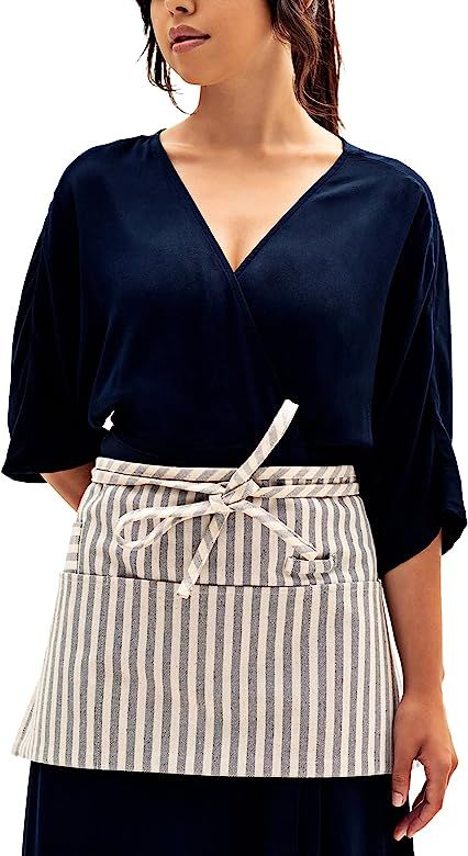 MEEMA Aprons with Pockets | Upcycled Cotton & Denim | Waitress Apron for Women | Half Apron for R... | Amazon (US)