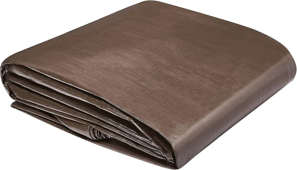 Amazon Basics Multi Purpose Waterproof Poly Tarp Cover, 20 X 20 FT, 10MIL Thick, Brown/Silver, 1-... | Amazon (US)