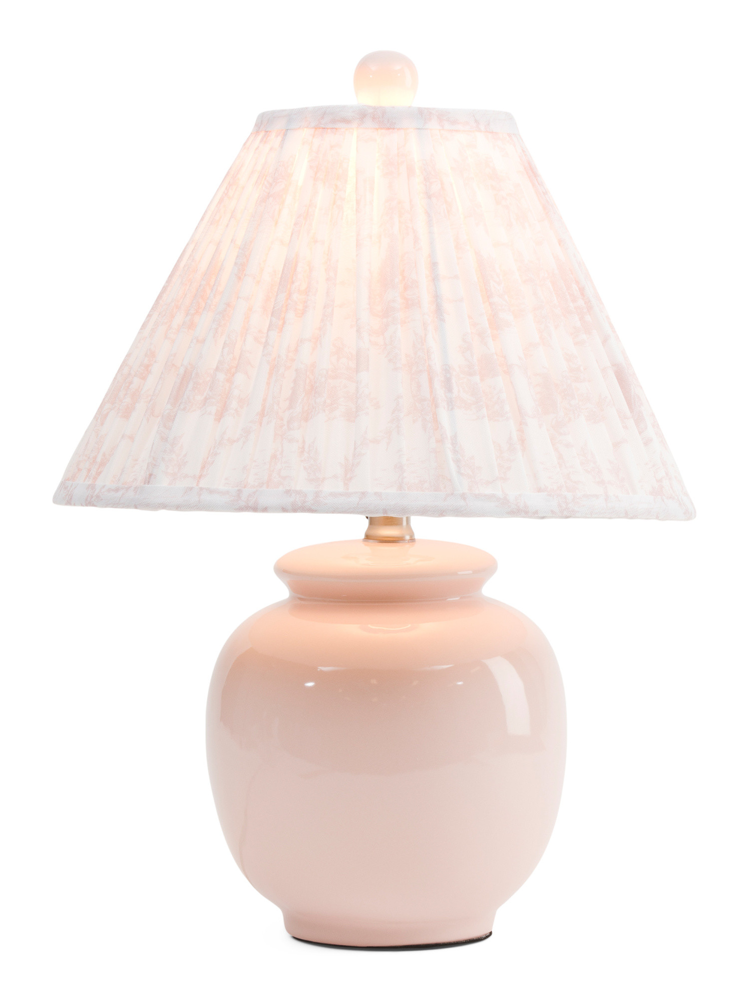 18in Pleated Shade Ceramic Orb Table Lamp | Bedroom | Marshalls | Marshalls