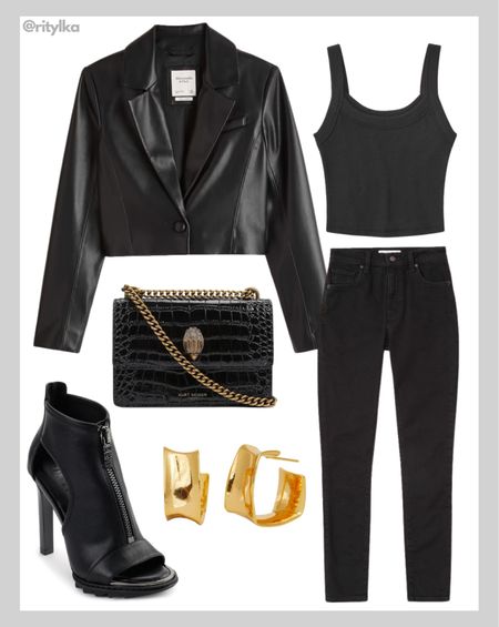 Total black outfit 

Abercrombie black blazer
Abercrombie leather blazer
Abercrombie black top
Abercrombie black jeans outfit
Black bag
Black heels
Gold earrings 

#workwear #workwearstyle #businesscasualoutfits #businessprofessionaloutfits #spring2023fashion

#LTKstyletip #LTKworkwear #LTKitbag