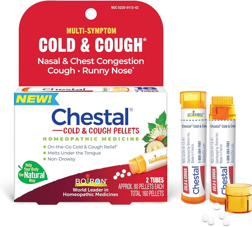 Chestal Adult Cold & Cough Pellets for Nasal & Chest Congestion, Fitful Cough, Sneezing, Occasion... | Amazon (US)