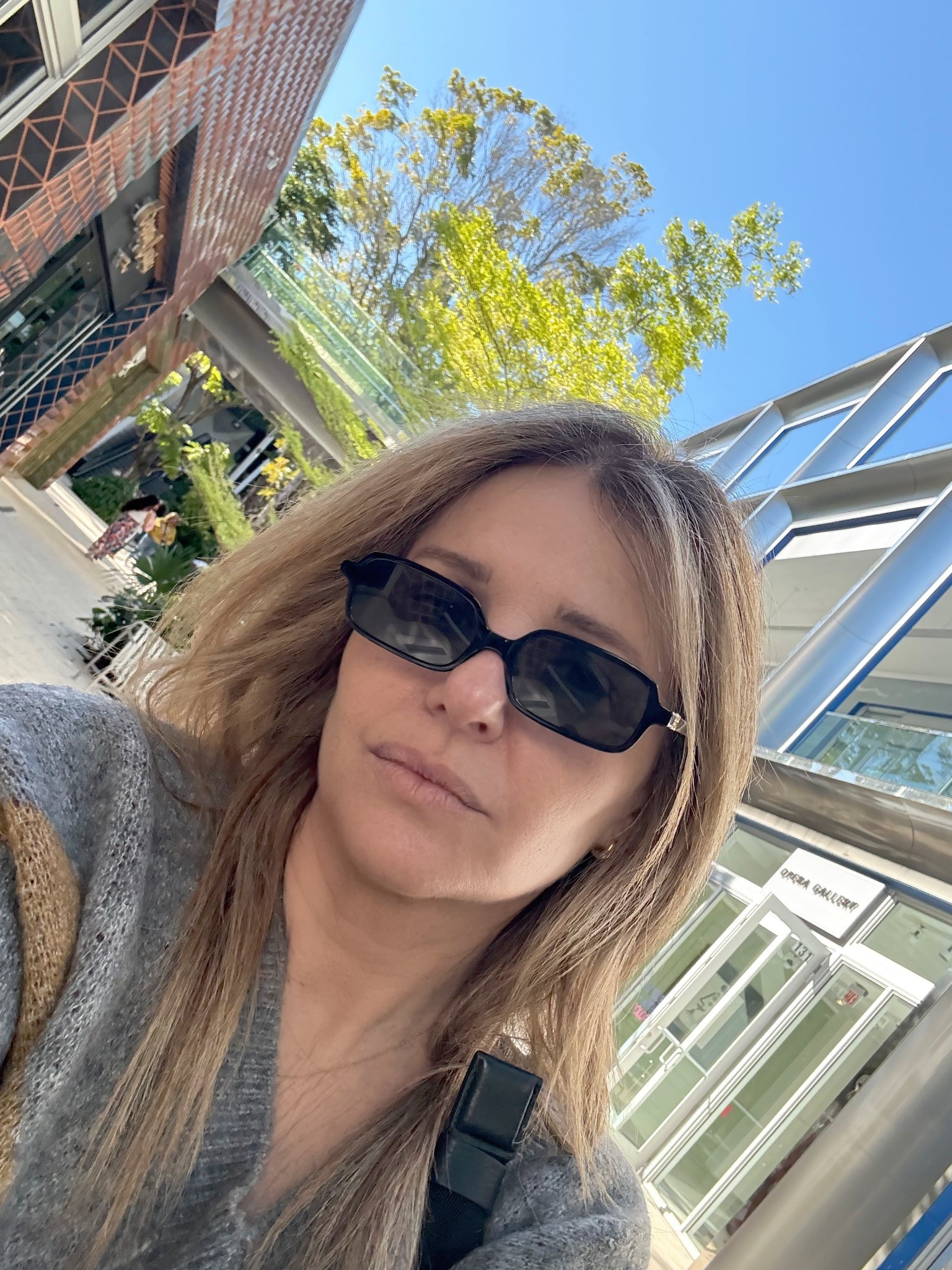 A closeup of my rectangular Miu Miu sunglasses (minus a smile 😐, think we were at the end of the day 🫣) also linked similar argyle sweater options

#LTKootd #LTKdayinmylife #LTKSeasonal