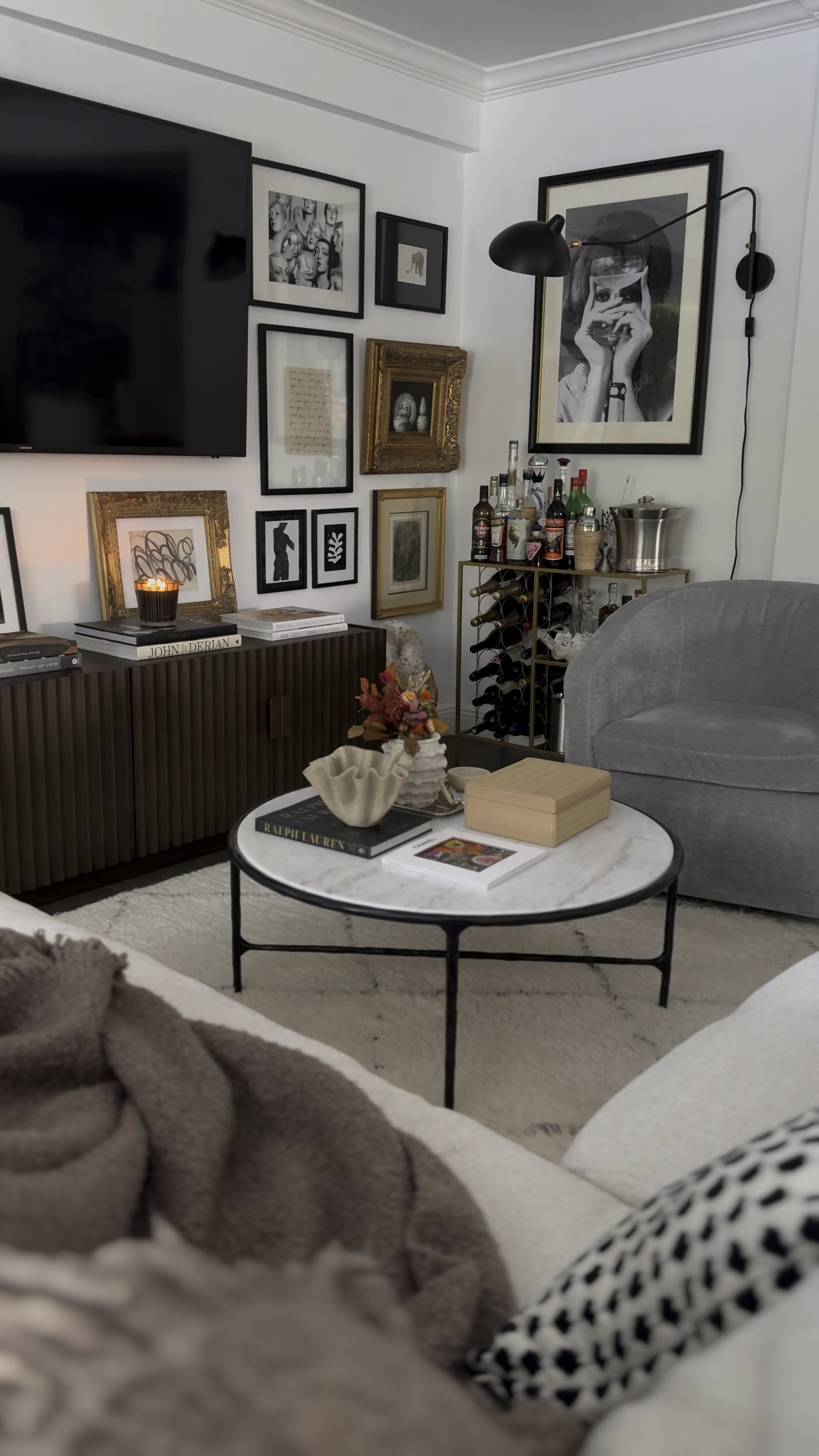 Updated living room with our new media console that completely changed the vibe of the room! It has tons of storage, moveable shelves, and adds beautiful warmth and texture to our space  

Marble coffee table, home decor, wayfair, velvet chair, interiors

#LTKFindsUnder100 #LTKHome #LTKStyleTip