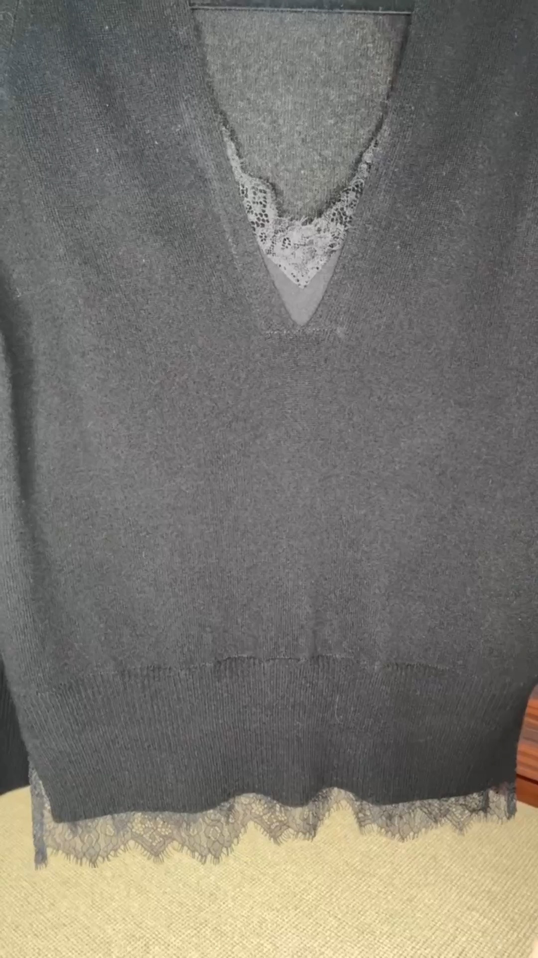 A black sweater with lace trim is such a beautiful way to add a feminine detail to a classic wardrobe staple. I love how the delicate lace softens the look and makes it feel a little dressier without being overdone. Pair it with denim for an elevated everyday outfit or tailored trousers for dinner. A perfect piece for fall and winter layering.

black sweater, lace trim sweater, lace detail top, feminine fall style, fall sweater, classic wardrobe, women over 50 style, elegant casual outfit, black knit sweater, fall outfit ideas, elevated basics, stylewitheugenia