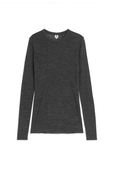 Long-Sleeved Merino Top | Arket UK