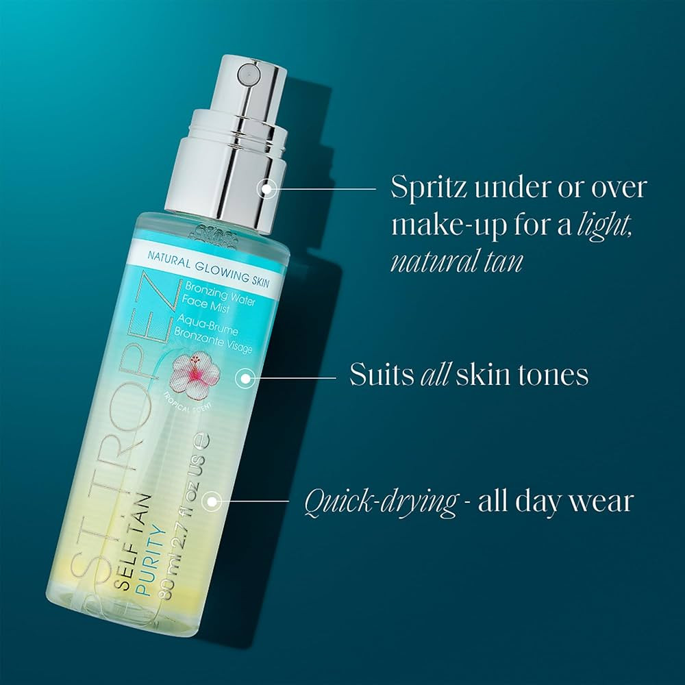 St. Tropez Self Tan Purity Face Mist, Natural Sunkissed Glow Face Tan with Hyaluronic Acid & Anti... | Amazon (US)