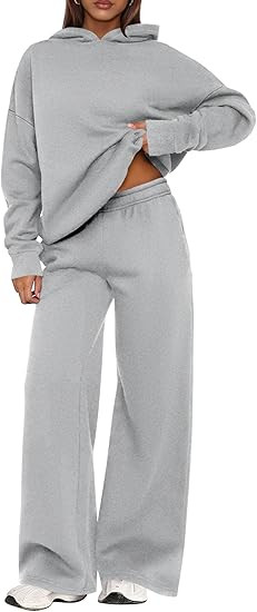 PRETTYGARDEN Womens Sweatsuits 2 Piece Set 2026 Casual Winter Long Sleeve Hoodie Loose Wide Leg S... | Amazon (US)