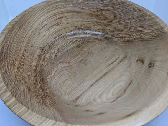 Large Olive Ash Decorative Wooden Bowl, a Simple Rustic Wooden Centrepiece | Etsy (US)
