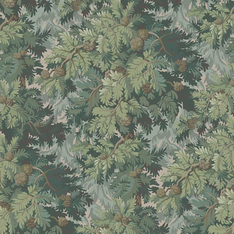 Heroad Dark Green Peel and Stick Wallpaper Botanical Contact Paper 17.3''x78.7'' Vintage Wall Pap... | Amazon (US)